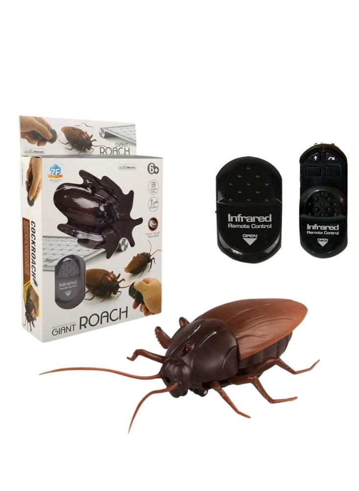 بريميم لعبة صرصور عملاق تعمل بجهاز تحكم عن بعد بالأشعة تحت الحمراء - حشرة زاحفة واقعية للمقالب مع جهاز تحكم يدوي - Image 1